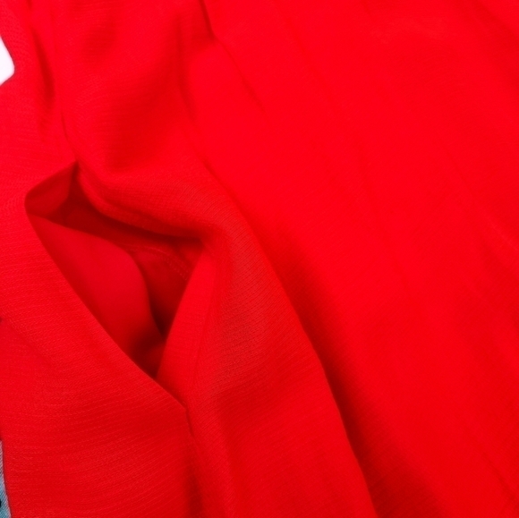 Madewell Red Lined Pocketed Maxi Dress Sz 6 - Picture 11 of 11